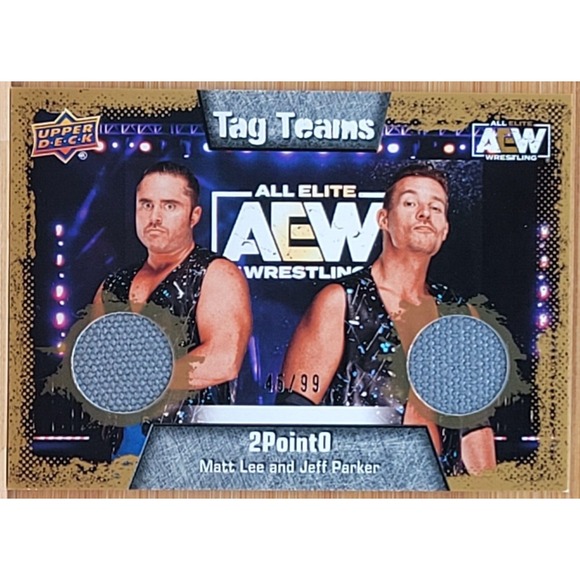 2022 UPPER DECK AEW 2POINT0 DUAL GOLD RELICS #D/99